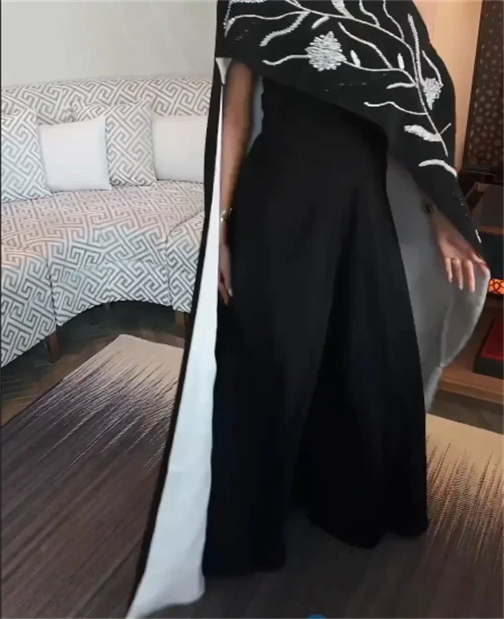 Customized Casual Saudi Arabia 2024 Evening Prom Dresses With Spaghetti Strap A-line Floor Length Ribbon Embroidery For Special