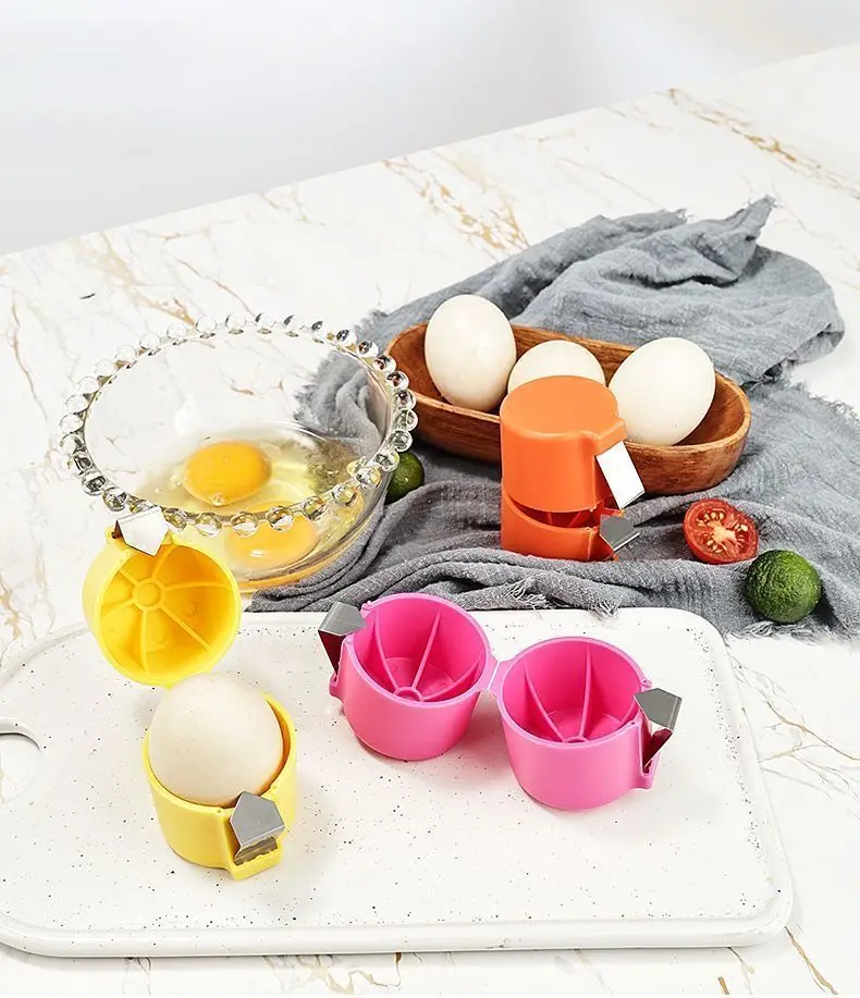 

Plastic Egg Shell Opener Professional Manual Eggs Breaker Non-Stick Hand Eggshell Separator Multifunctional Kitchen Baking Tools