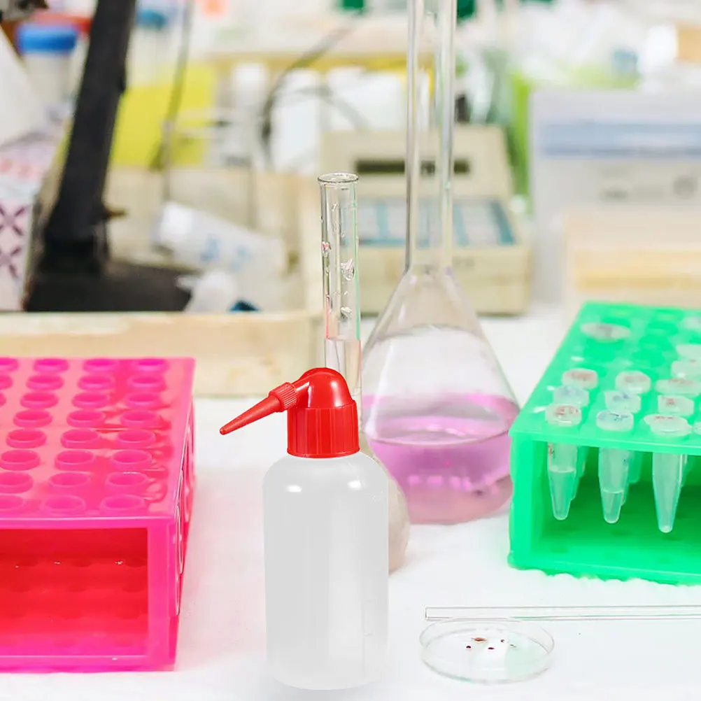 

6Pcs Clear Scaled Lab Plastic Rinse Bottles Safety Squeeze Bottles Precise Measurement Water Squirt Bottle for Eyelash Tattoo