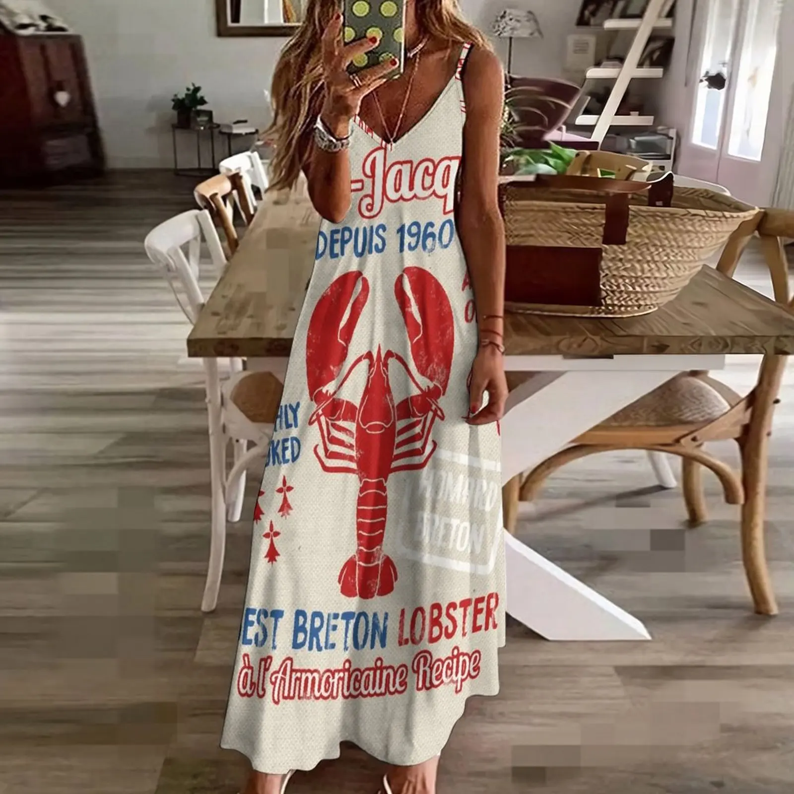 Le St-Jacques Lobster Shack Sleeveless Dress summer dresses womens 2023 women's clothing korea stylish