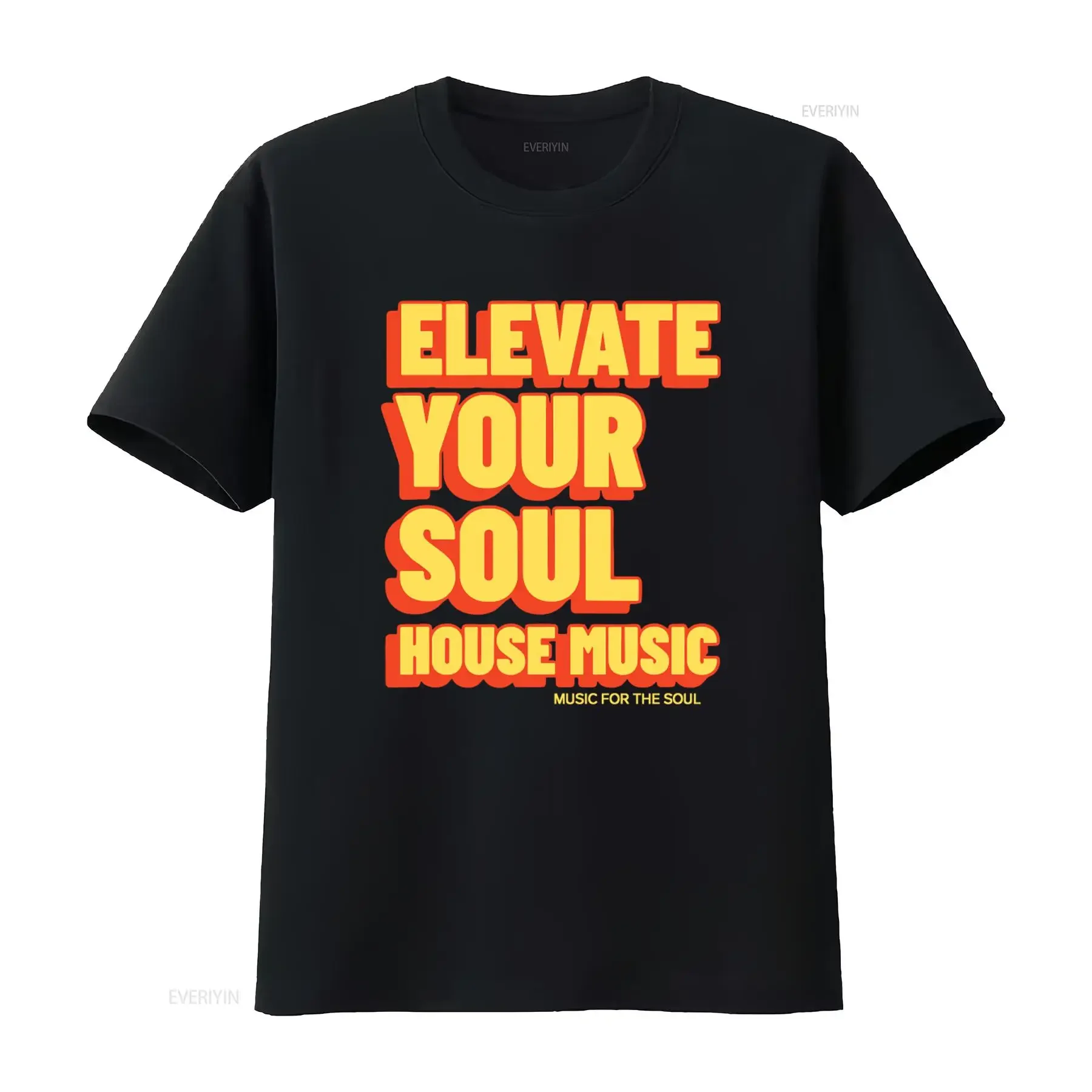 Elevate Your Soul House Music Retro T shirt for DJs and Dance Lovers vintage Washed streetwear fashion homme graphic