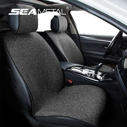 SEAMETAL Linen Car Seat Cover Four Season Universal  Seat Covers Anti Slip Pad Protector Mat Summer Breathable Auto Seats Covers