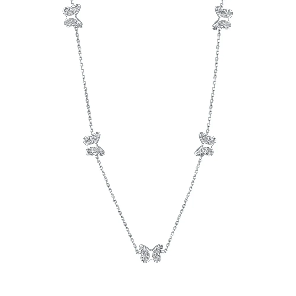 

Wholesale 2025 New Non-Fading S925 Sterling Silver Butterfly Necklace for Women