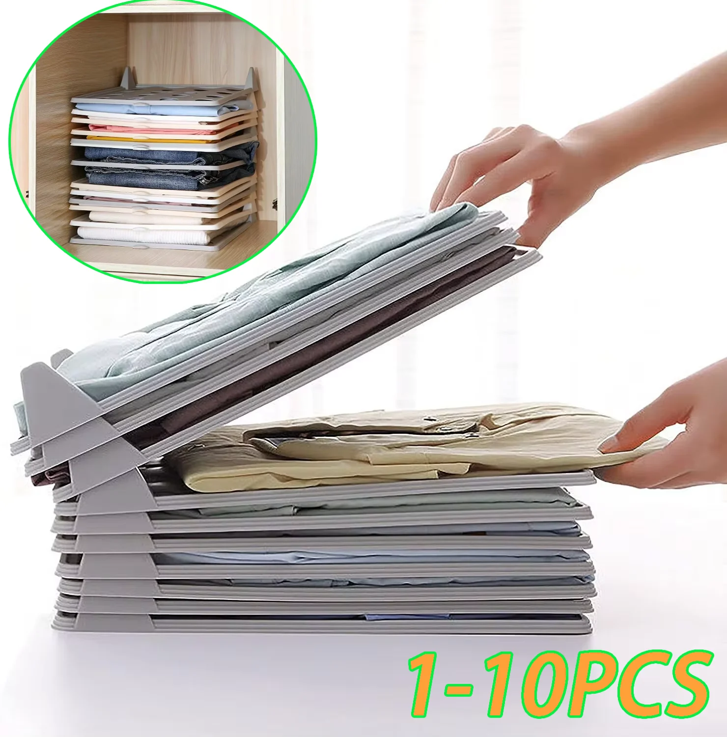 Shirt Organizer T Shirt Folder Board Clothing Lazy Folding Board Dividers Stackable Multi-Functional Wardrobe Storage Goods
