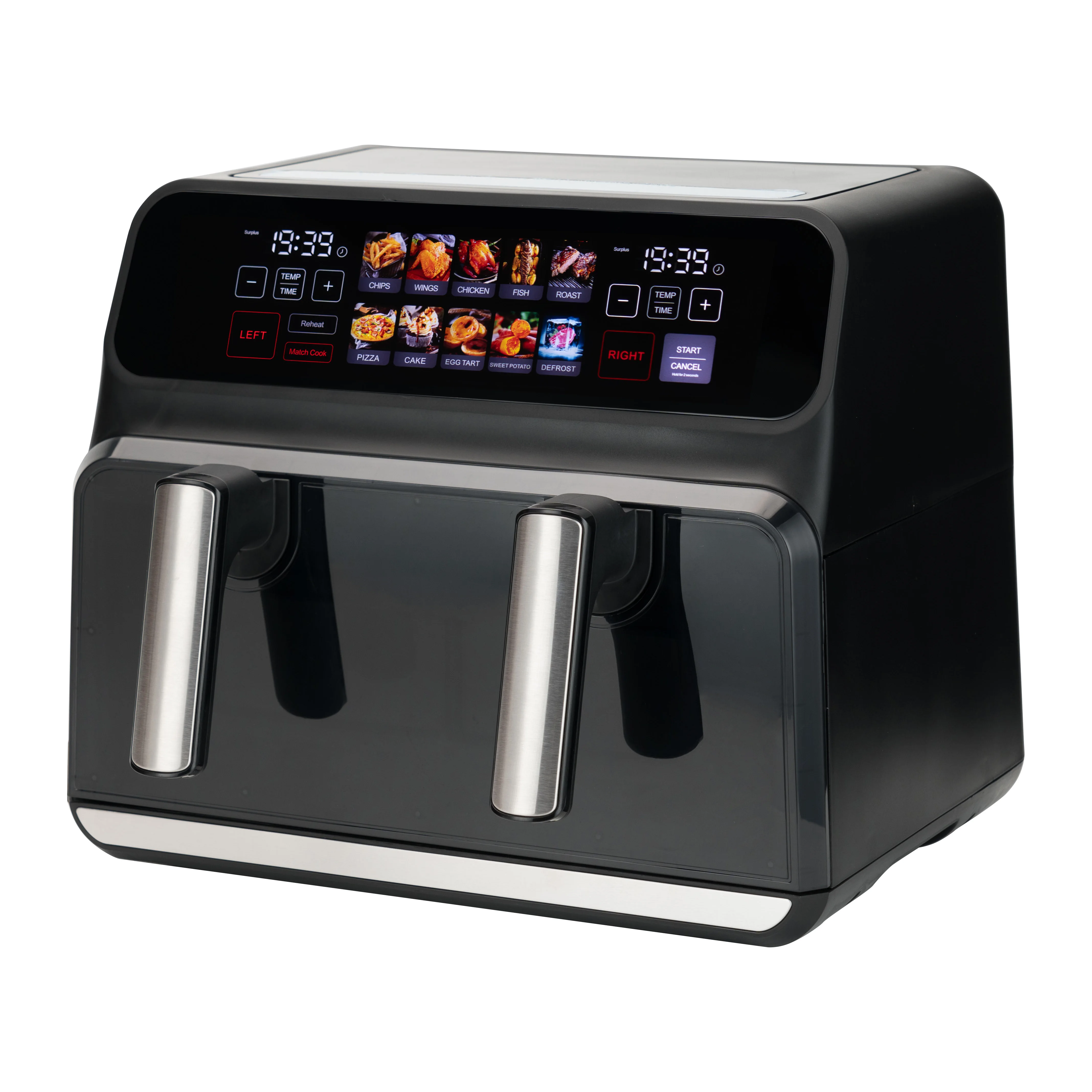 

Newest PCB Screen 9 Liter Air Fryers Smart Kitchen Appliances Best Quality Dual Drawer Advanced Screen Air Fryers