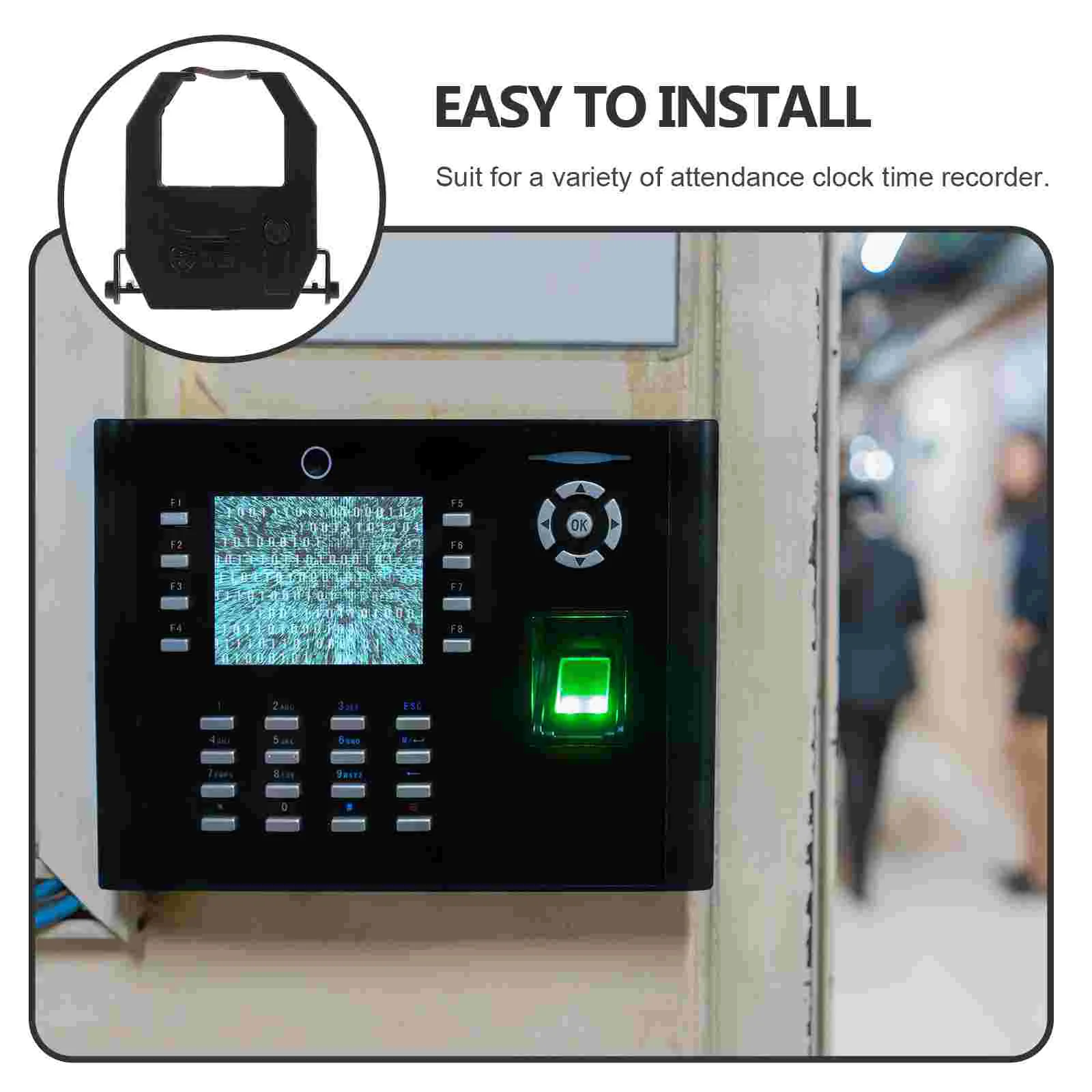 Time Clock Ribbon Accessory Attendance Machine Accessories Part Replacement for Recorder