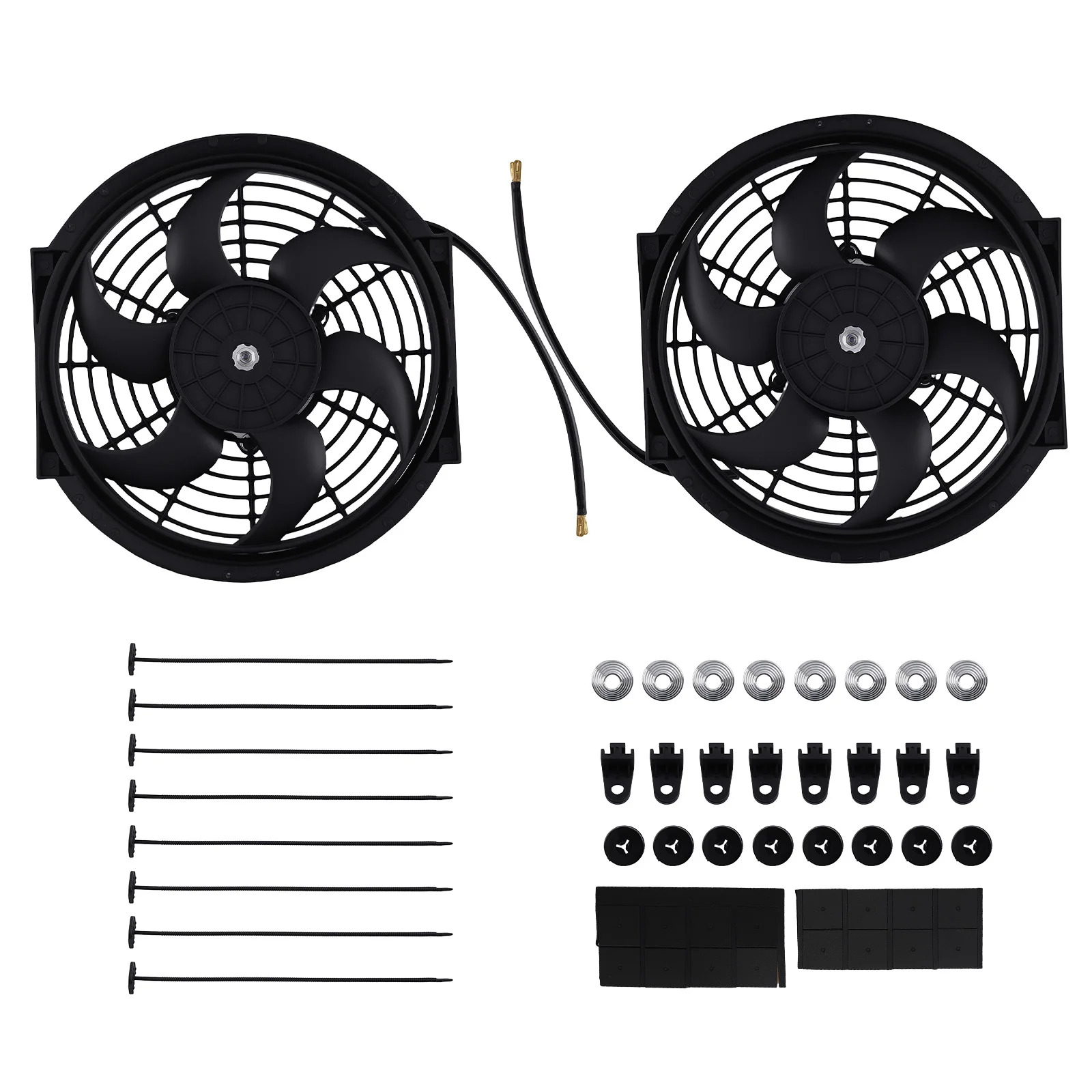 

Universal 10" Dual Slim Electric Radiator Fan Kit 12V Push Pull Mount