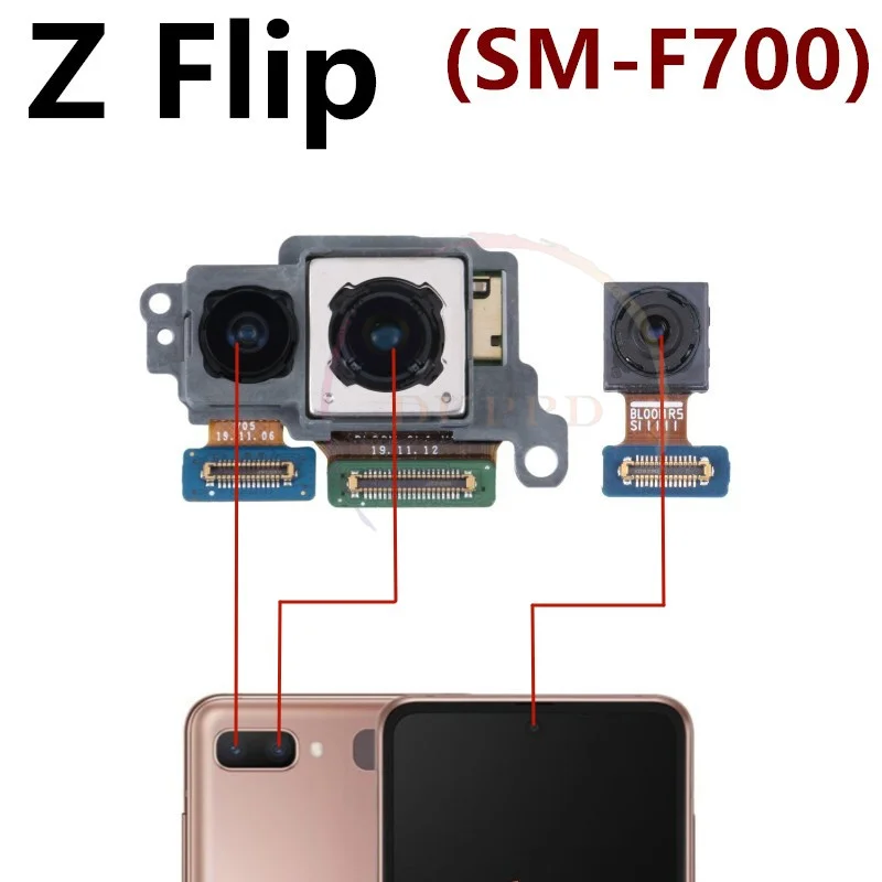 Rear Front Camera For Samsung Galaxy Z Flip 3 4 Flip3 Flip4 5G F707 F711 F721 Back Selfie Small Frontal Camera Module