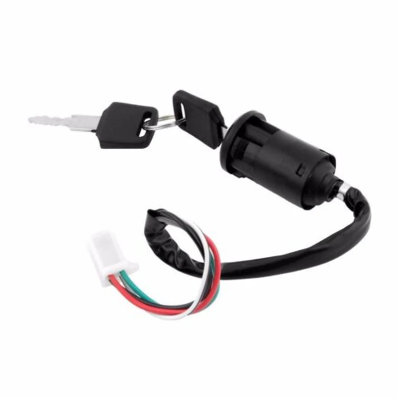 Motorcycle Ignition Switch with Key 4 Wires For ATV GO KART MOPED SCOOTERS 90cc 110cc 125cc 150cc 200cc 250cc