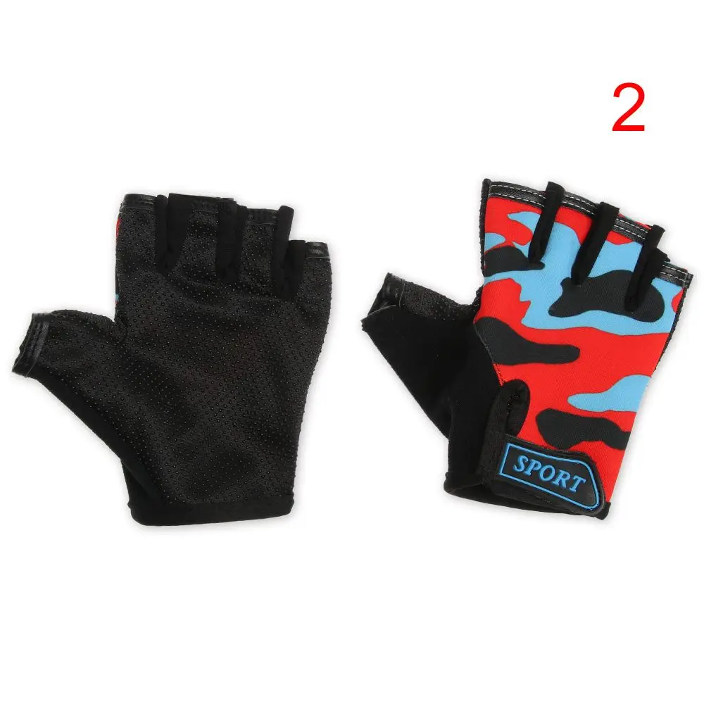 

Sports Non-slip High Elastic Riding Equipment Child Bicycle Gloves Children's Bike Gloves Half Finger Mittens