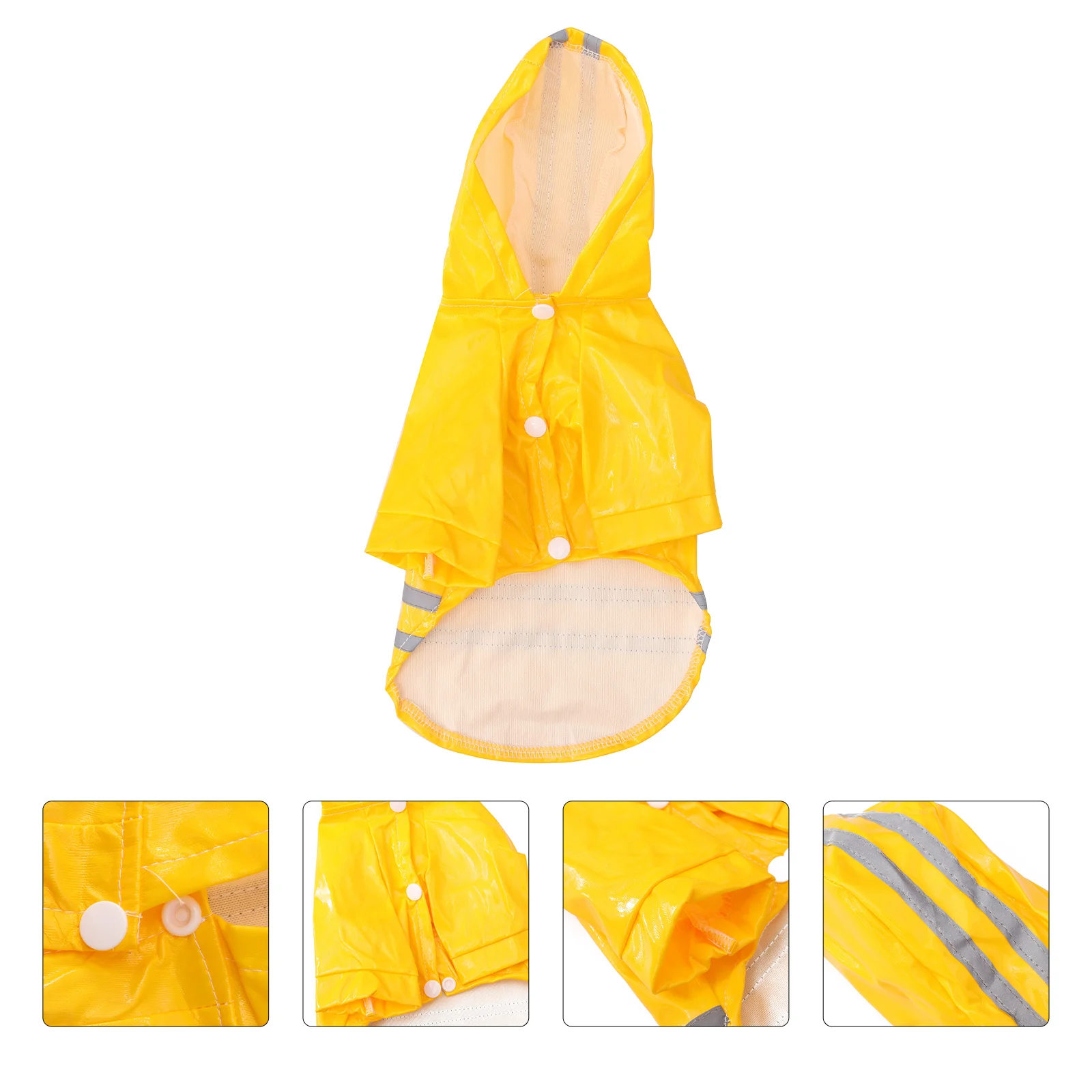 

Reflective Rain Jacket Puppy Hooded Dog Winter Coat Raincoat for Small Dogs Full Coverage Pet