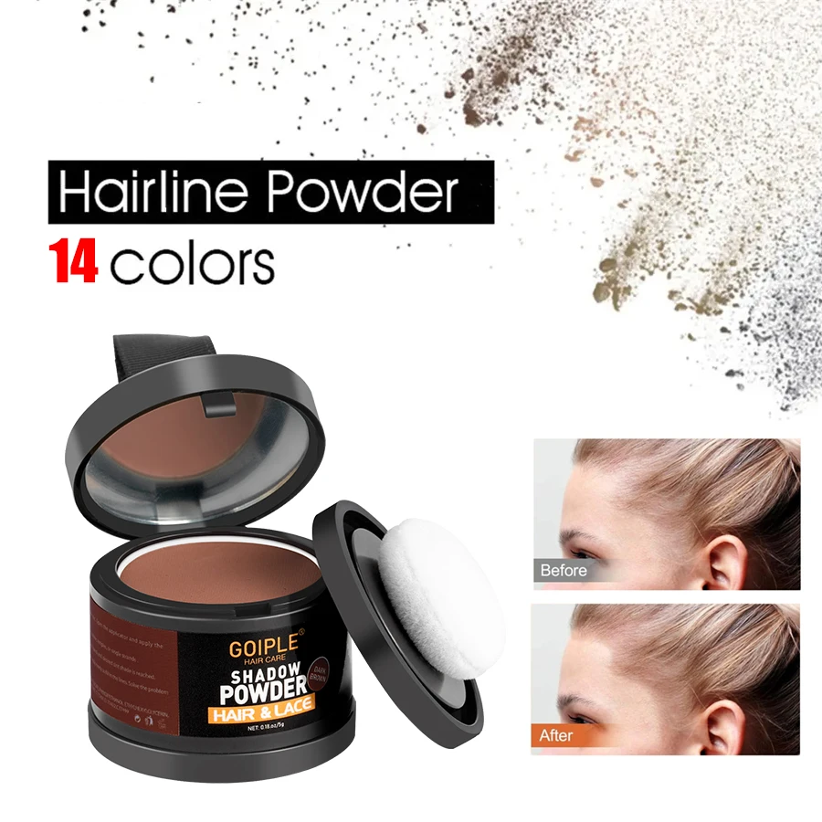 Poudre d'ombre pour ligne de cheveux, 5g, pour sourcils, ligne de barbe, couverture rapide, racine de cheveux gris, correcteur pour perruque en dentelle, maquillage du front