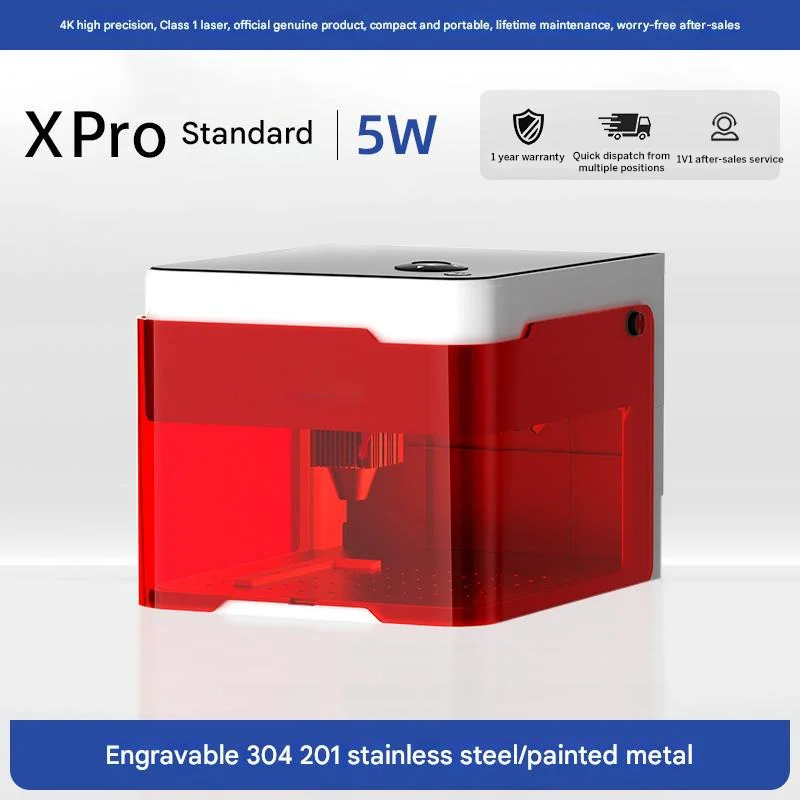 YHS High Precision Painted Metal Laser Engraver Machine 5W Blue Light 1064nm Mini Intelligent Laser Engraving Machine
