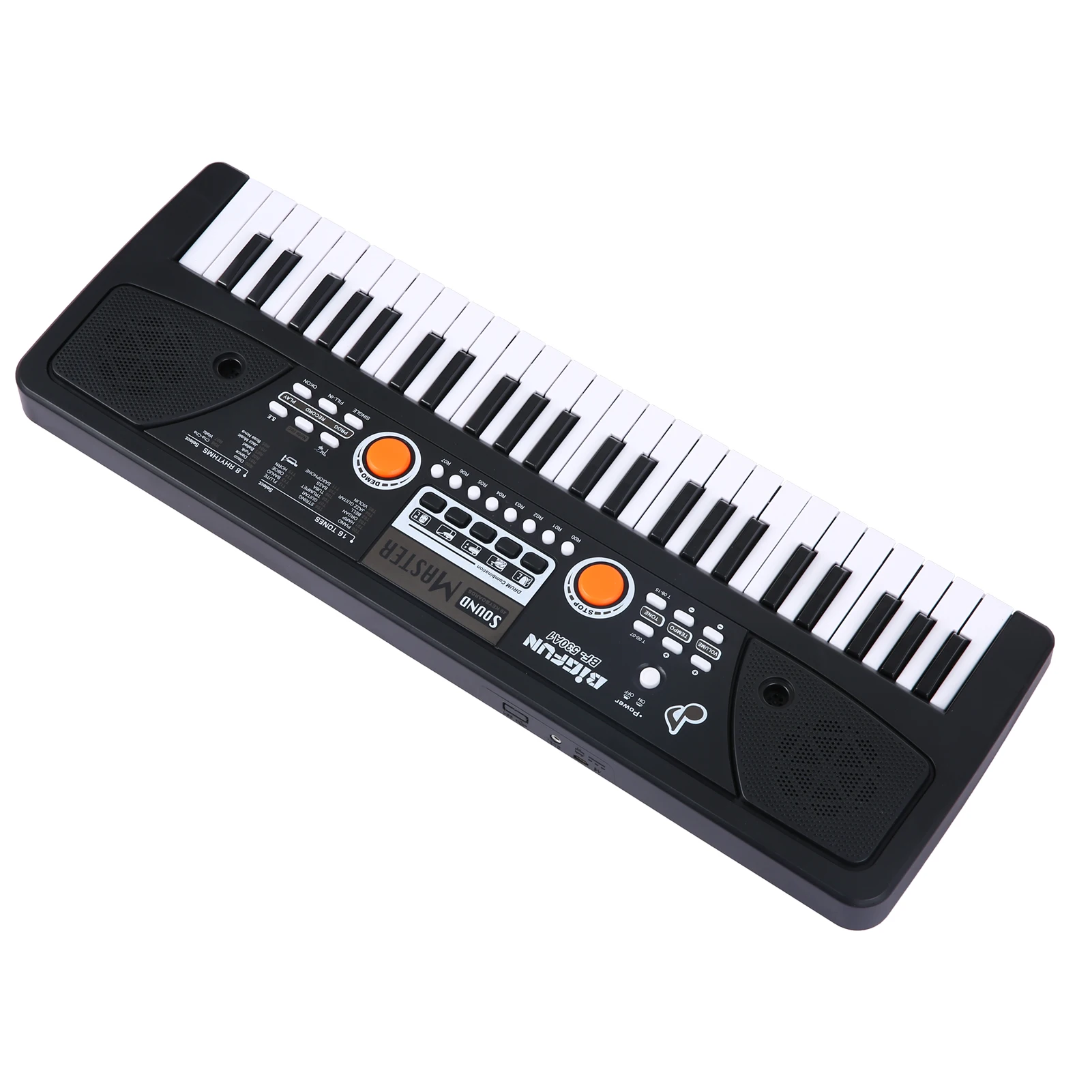 BIGFUN 37 Keys/49 Keys USB Electronic Organ Keyboard Piano Digital Music Electronic Keyboard with Microphone Black