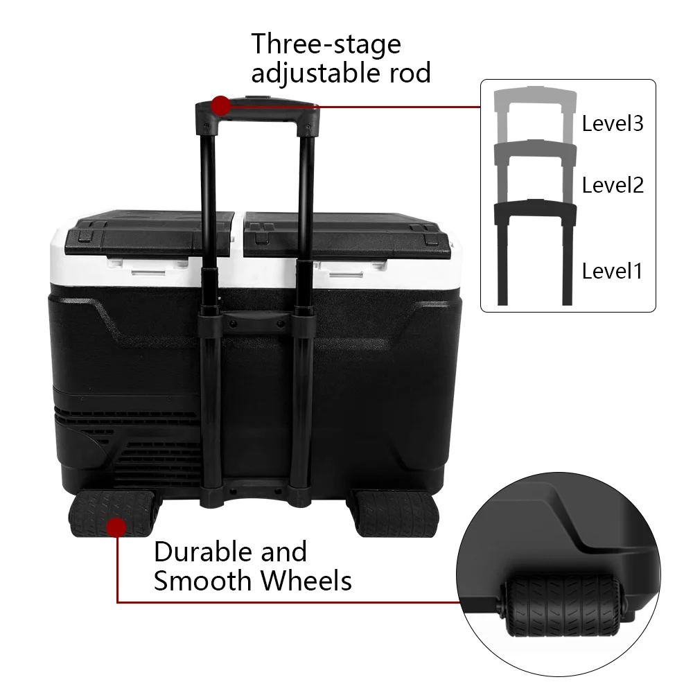 Solar Car Freezer for Camping 40L/50L/60L dual use car fridges dc portable refrigerator