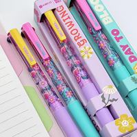 KACO x SmileyWorld EASY 3in1 Smile MultifunctionPen Black/Red Dual-Tip 0.5mm Retractable Ballpoint&Pencil Flower Art For Student