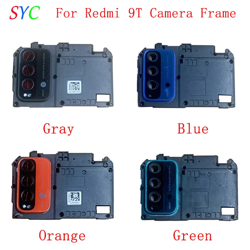 

Rear Back Camera Lens with Frame Holder For Redmi 9T Camera Frame Repair Spare Parts