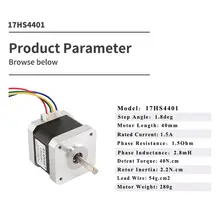 Nema17 40mm 5-Pack Stepper Motors #2