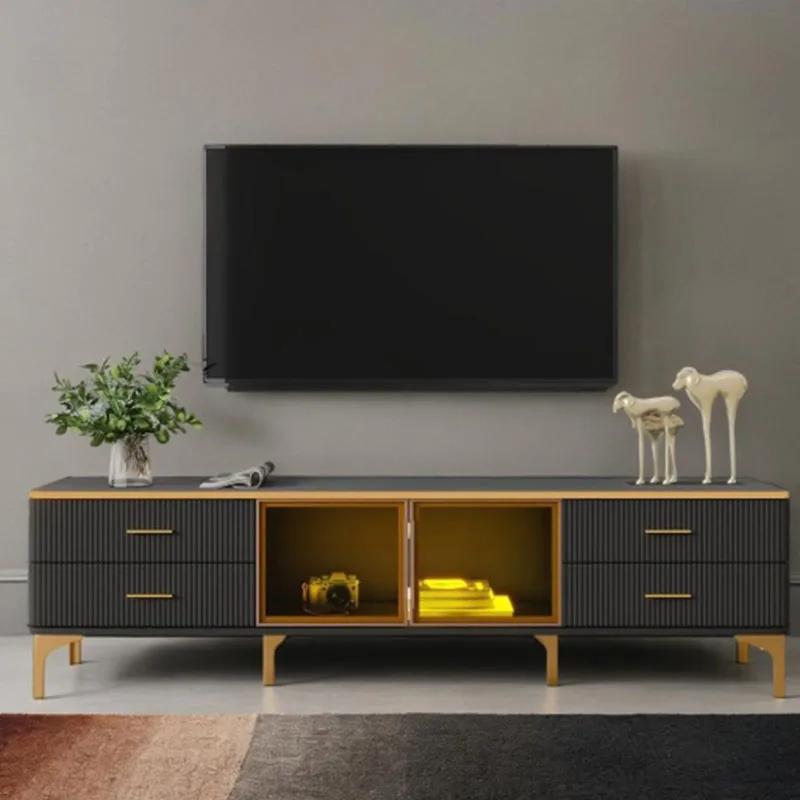 Tv Table Entertainment Center Unit Television Cabinet Luxury Living Room Media Console Monitor Stand Full Modern Dining Wood