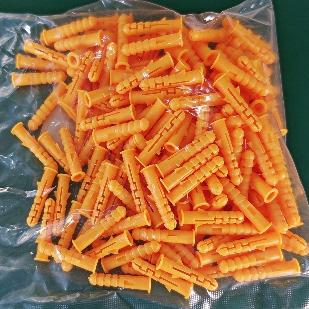 10-50pcs Ribbed Plastic Expansion Pipe M6 M8 M10 Rubber Plug plastic pipe Nylon Column Expansion Screw Anchor Plug Wall plugs