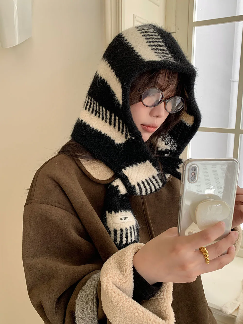 Neue Mode Gestrickte Hut Frauen Herbst Winter Skullies Mützen Damen Bunte Earflap Kappe Weibliche Handgemachte Quasten Beanie Hut