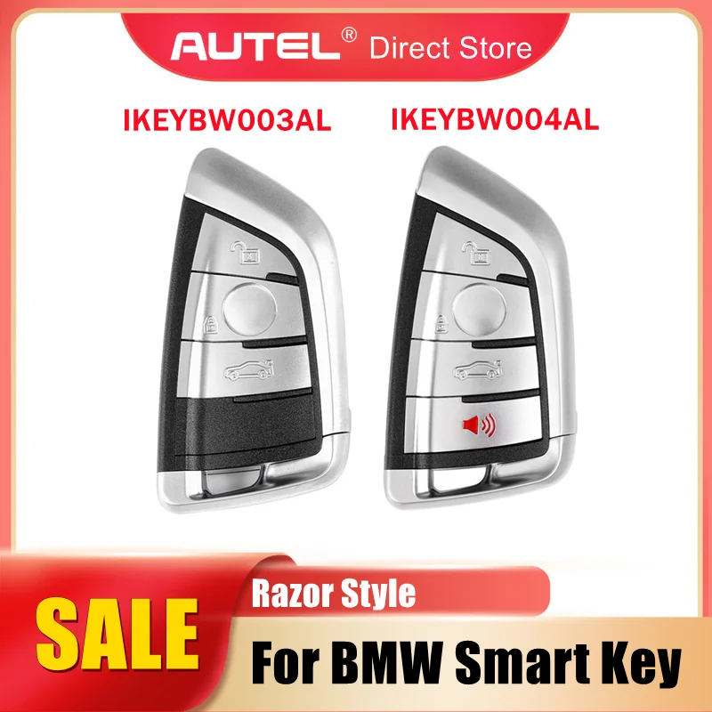 AUTEL Razor Style for BMW Smart Universal Key IKEYBW003AL IKEYBW004AL Program with MaxiIM KM100 E Key Programmer