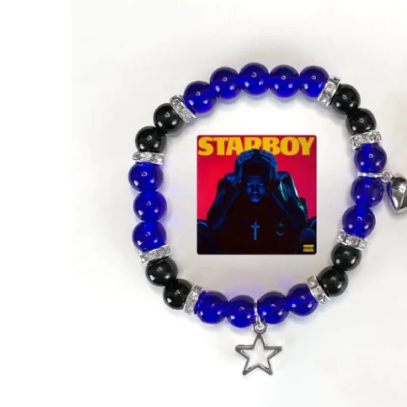 Red and blue star matching bracelet