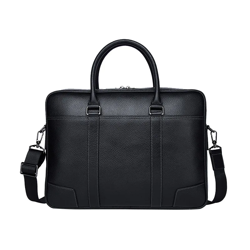 Hot-selling Handbag Genuine Leather Men's Laptop Men Bag Cowhide 15inch Business Trip Briefcase Large Capacity Dropshipping