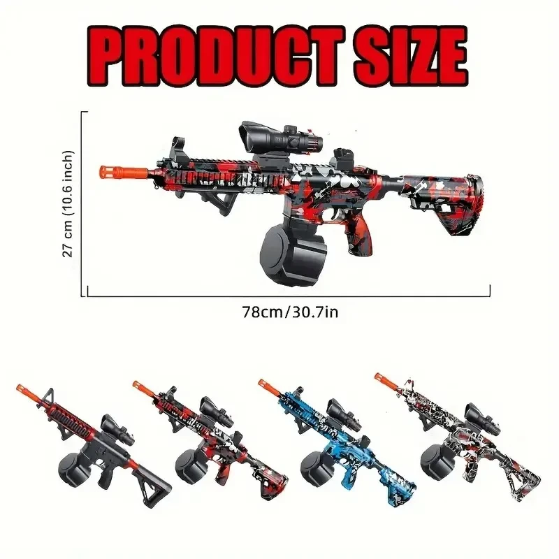 M249 Big Pineapple Fully Automatic Electric Bursting Crystal Bullet Gun Assault Gun Simulation Rifle Eating Chicken For Children