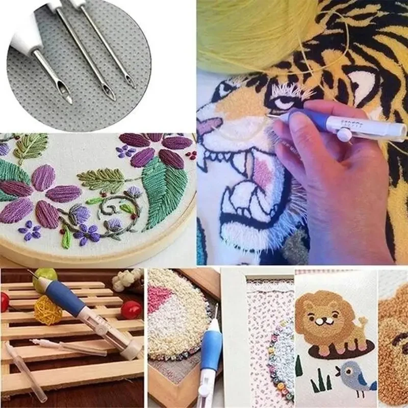 Magic Embroidery Pen Punch Needle Kit Set Sewing Crochet Accessories DIY Sewing Tools