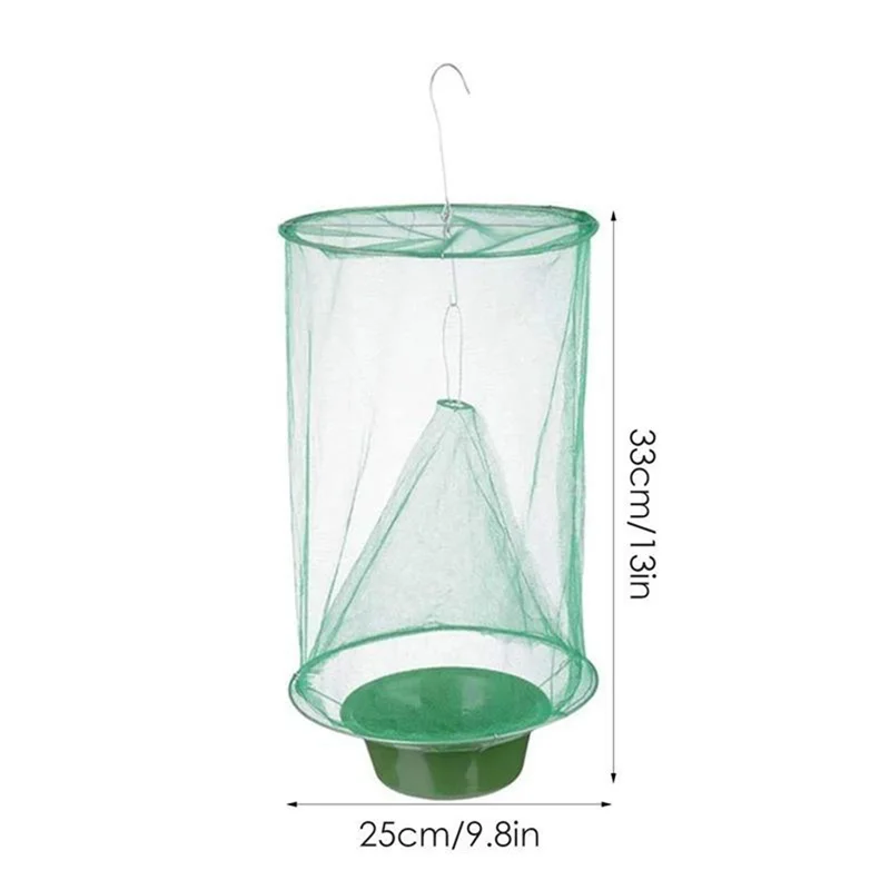 

8PCS Ranch Fly Traps - Reusable Fly Traps with Bait-Tray Outdoor Indoor Hanging, Stable Horse Fly Catcher Cage