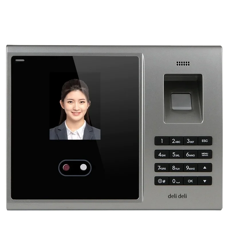 Deli 3763 High quality  attendance machine  commuting and sign-in  fingerprint and face all-in-one machine intelligence