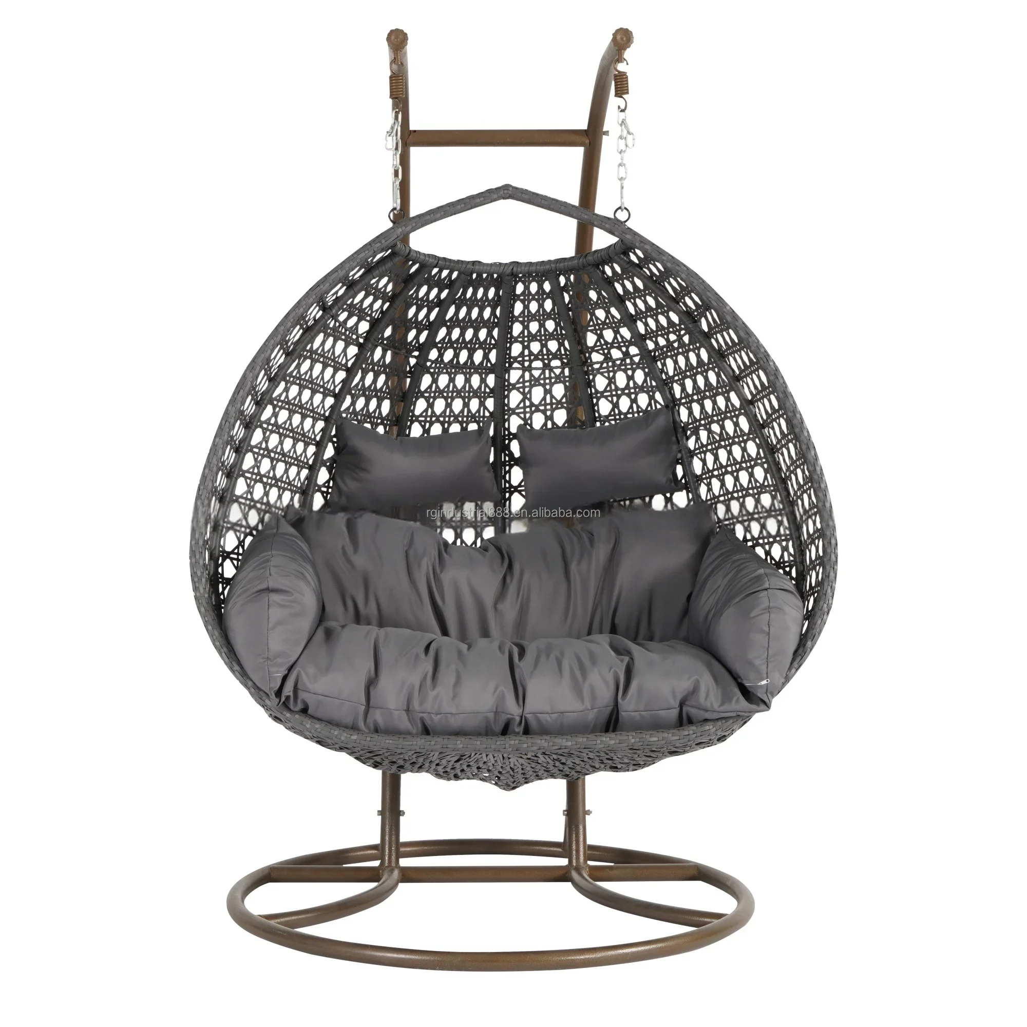 2026 Hot Sell Luxury Hanging Chairs Wicker Oversize Double-seat Egg Swings Swing Chair Sofa Modern Garden Patio Seating Outdoor