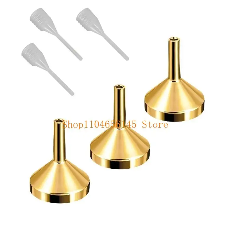 3 Pcs Metal Funnel Perfume Funnel Liquid Dispensing Tool Liquid Transfer Funnel for Kitchen Cosmetics and Liquids