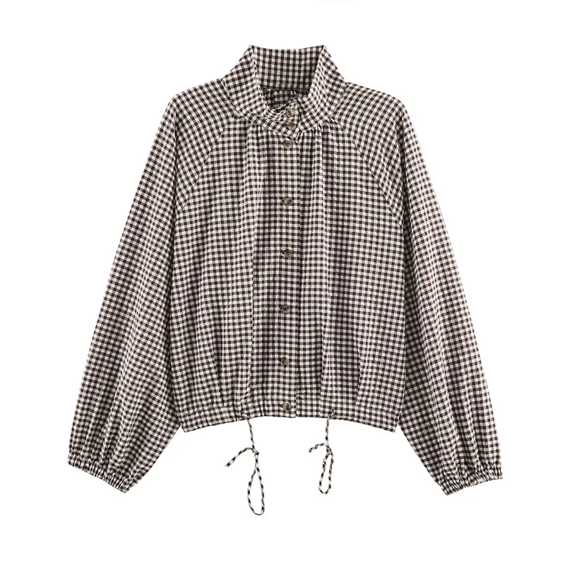 Guobioziy 2026 Women's New Plaid Coat Fashionable and Versatile Elegant and Graceful Casual and Generous