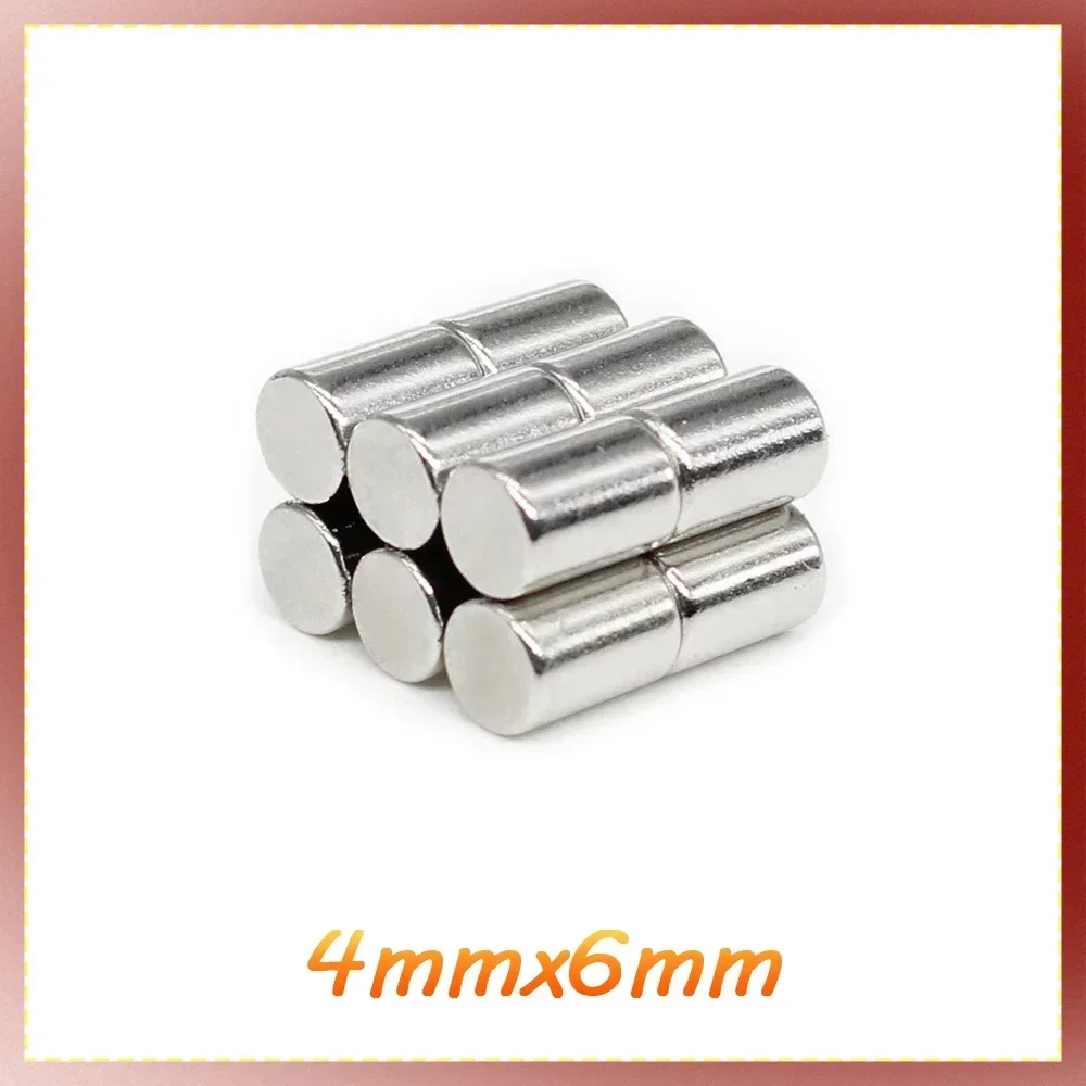 20/50/100/200/300/500PCS 4x6 Minor strong Search Magnet 4mm X 6mm Small Round Neodymium Magnets 4x6mm Permanent Magnet Disc 4*6