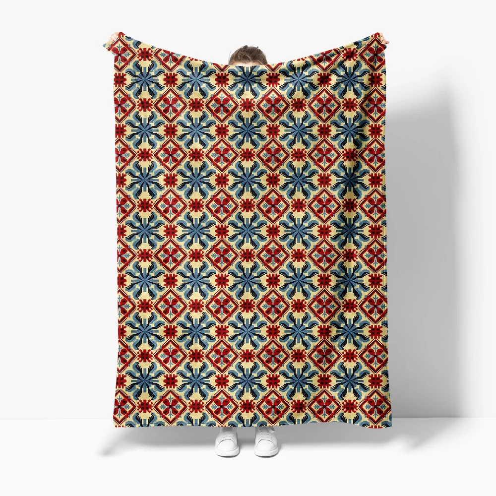 Turkish Kilim Vintage Ethnic Pattern Cotton Rug Blanket Throw Soft Warm Bed Decor Cushion Cover Gift