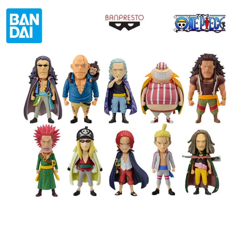 BANDAI Original WCF One Piece FILM RED Red Hair Pirates PREMIUM Shanks Benn Beckman Yasopp Anime Action Figures Toys Kids Gift