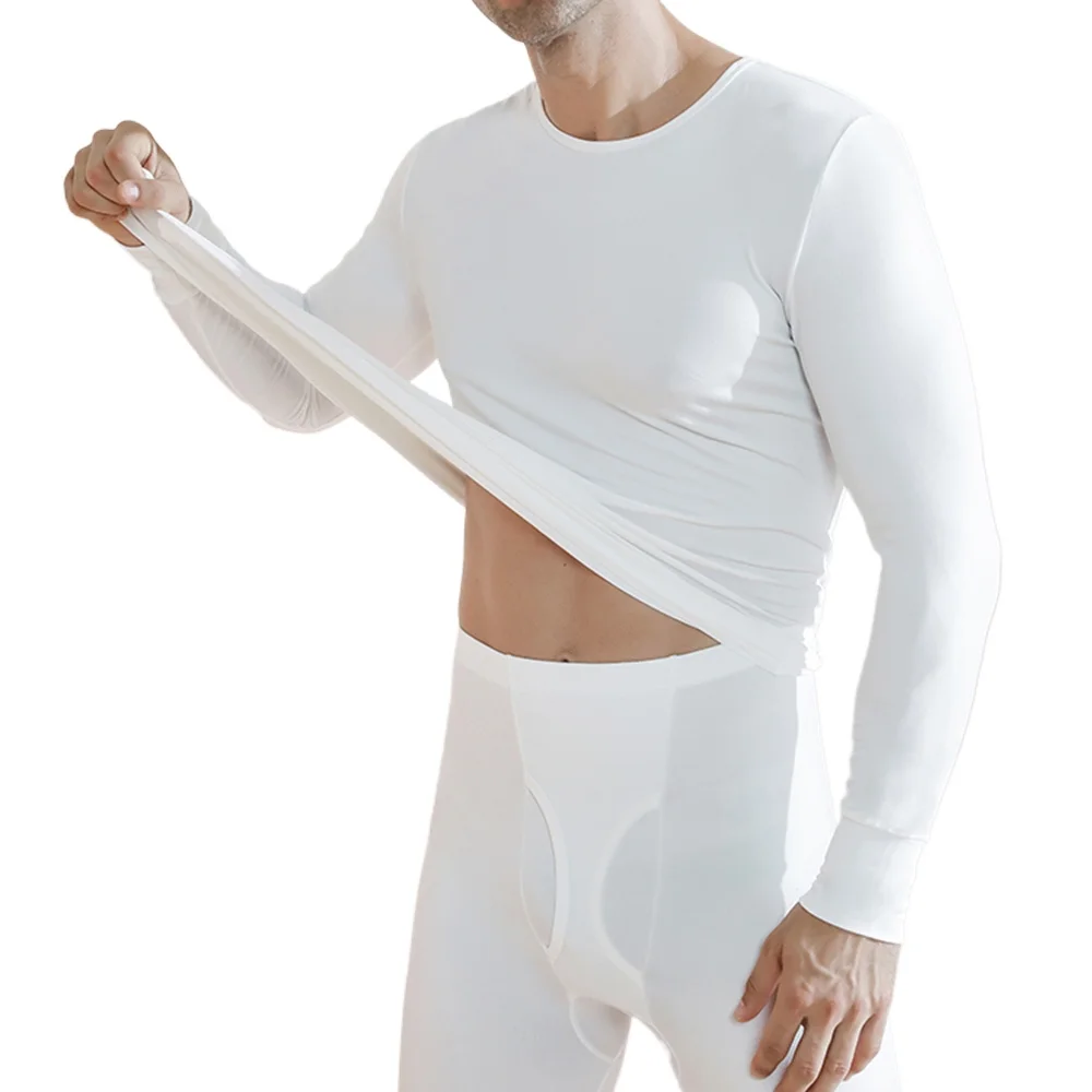 Long Johns Thermal Underwear Set for Men Fleece Lined Base Layer Set for Cold Weather Top Bottom S-2XL
