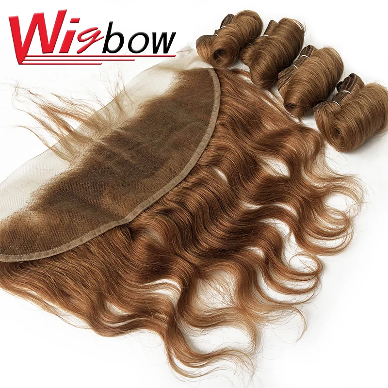 

Human Hair Bundles with Body Wave Frontal Ombre Brazilian Curly Weaving Bundles with Closure Frontal 13x4 Transparent Lace Remy