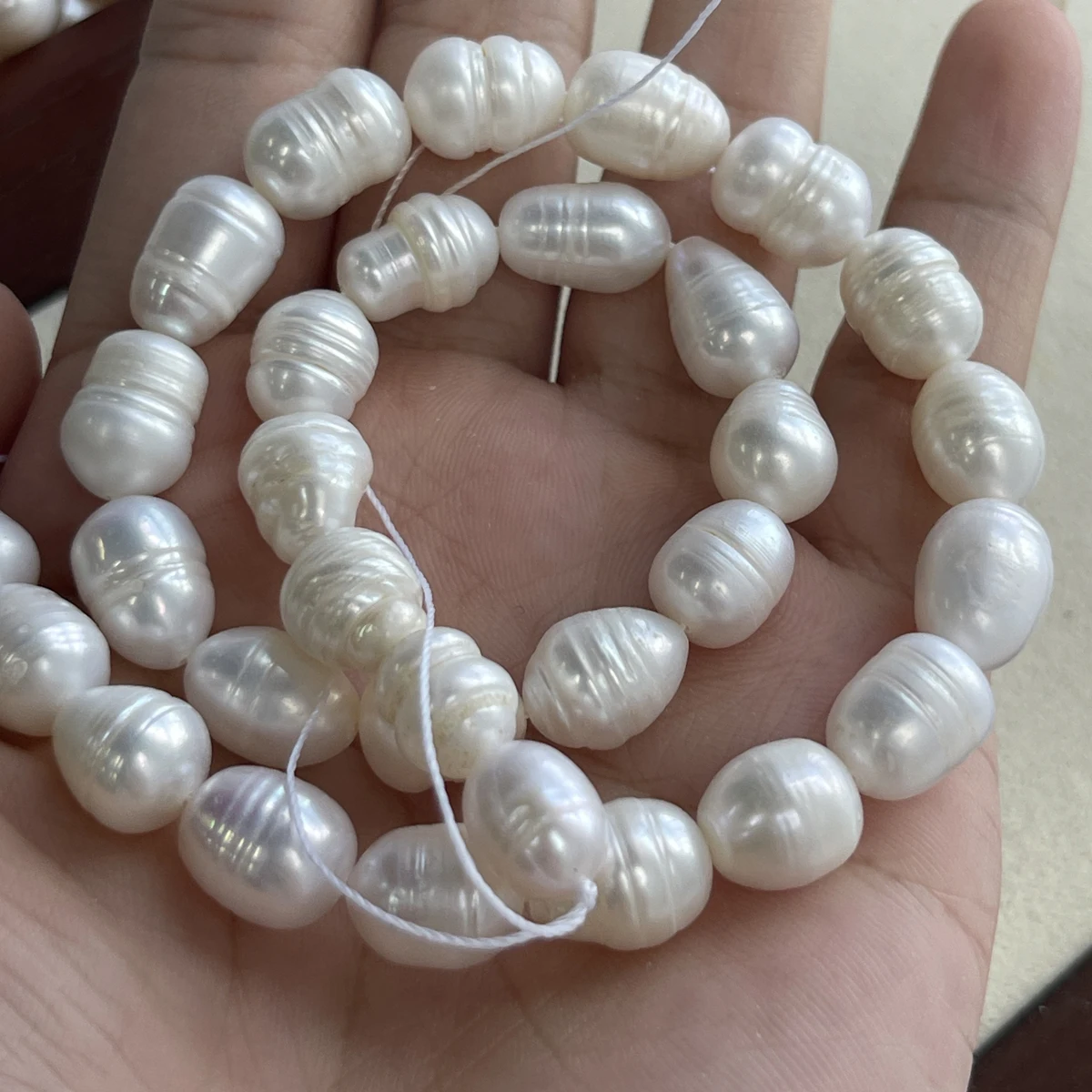 

A Grade Big Rice Shape Semi-finished Natural Freshwater Pearls Loose Beads for Jewelry Making DIY Necklace Bracelet Accessories