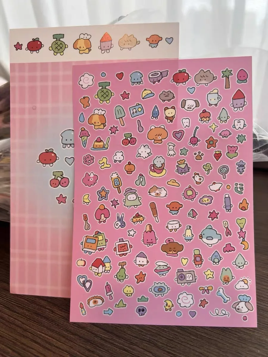 Roze Mooie Handaccount Decoratieve Stickers