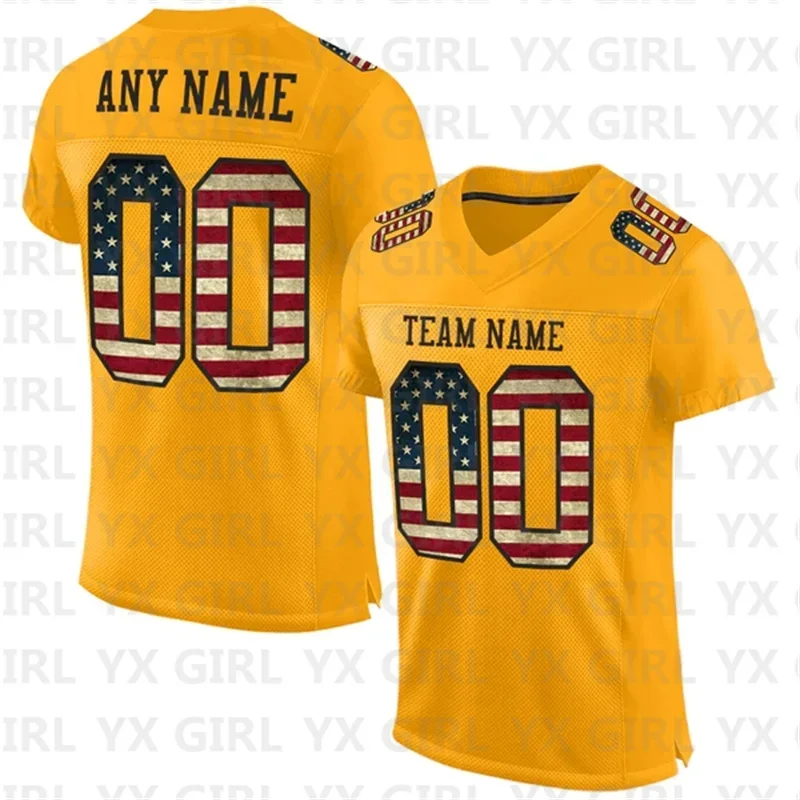 Custom Orange White-Gray Mesh Authentic Football Jersey Personlized Team name and you name number V-Neck Football T-Shirts