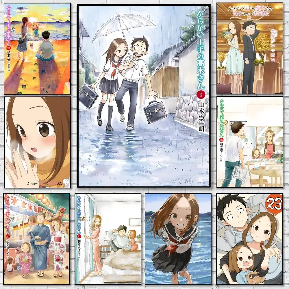 anime Teasing Master Takagi‑san Poster Trendy Classic hot HD Self-Adhesive Waterproof Art Poster Room Decor New Arrival On Sale