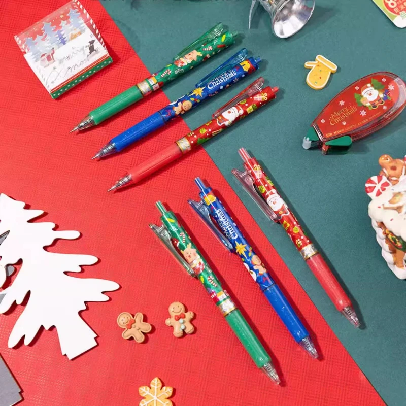 

Morning Light 2025 Christmas Limited Edition Gift Press Neutral Pen Student Use 0.5mm Color Cartoon Super Cute Quick Drying