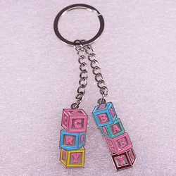 Melanie Martinez Same Blocks Logo Metal Key Ring Buckle Chain Exquisite Fashionable Letter Keychain Party Birthday Gifts