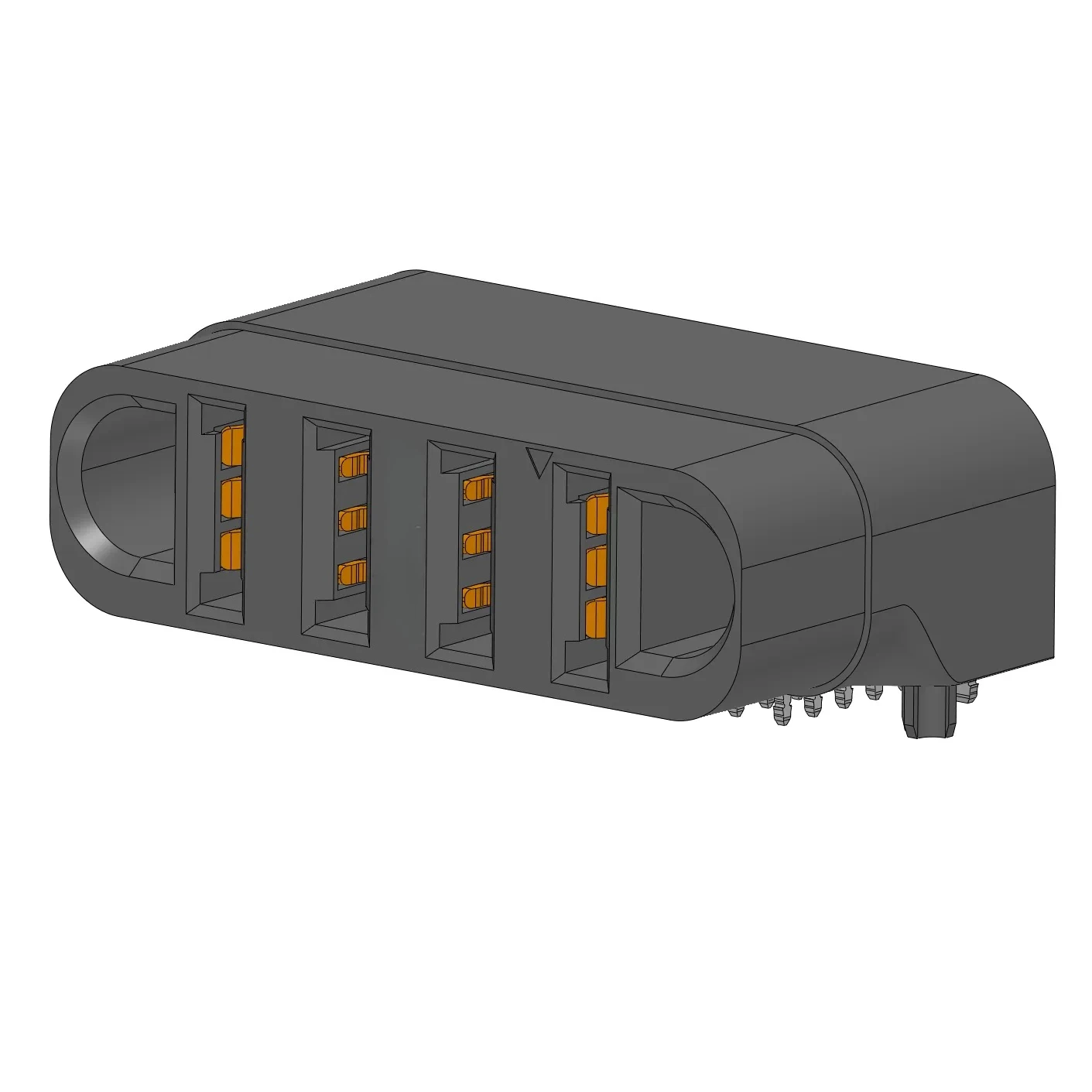 60A high voltage high current connector 2 power supply 12 signal metal guide column PDC23 + 24