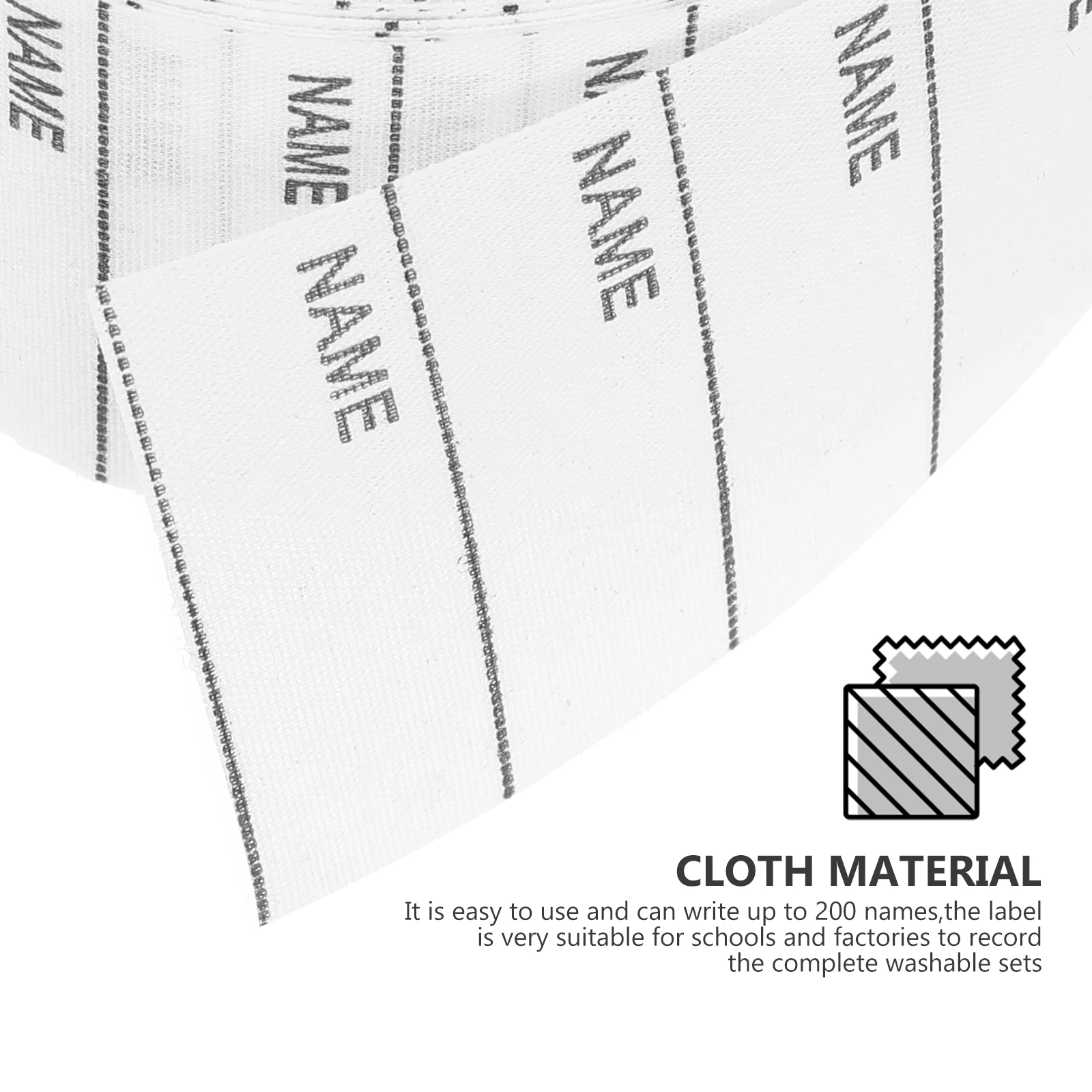 200 Pcs On Clothes Labels Iron On Pen Washable Cloth Clothes Tag Name Label Material Label With Pen for School Camp