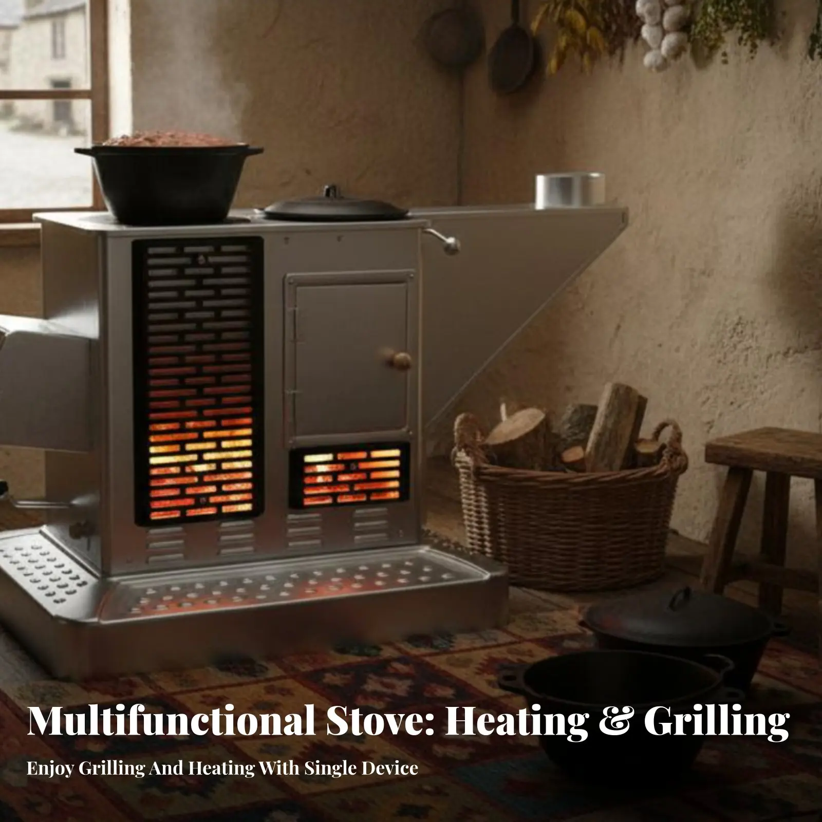 

Новая бездымная печь для сельской местности, для использования в помещении, совместимая с дровами, с вторичным сжиганием и газификацией, домашний камин-стол