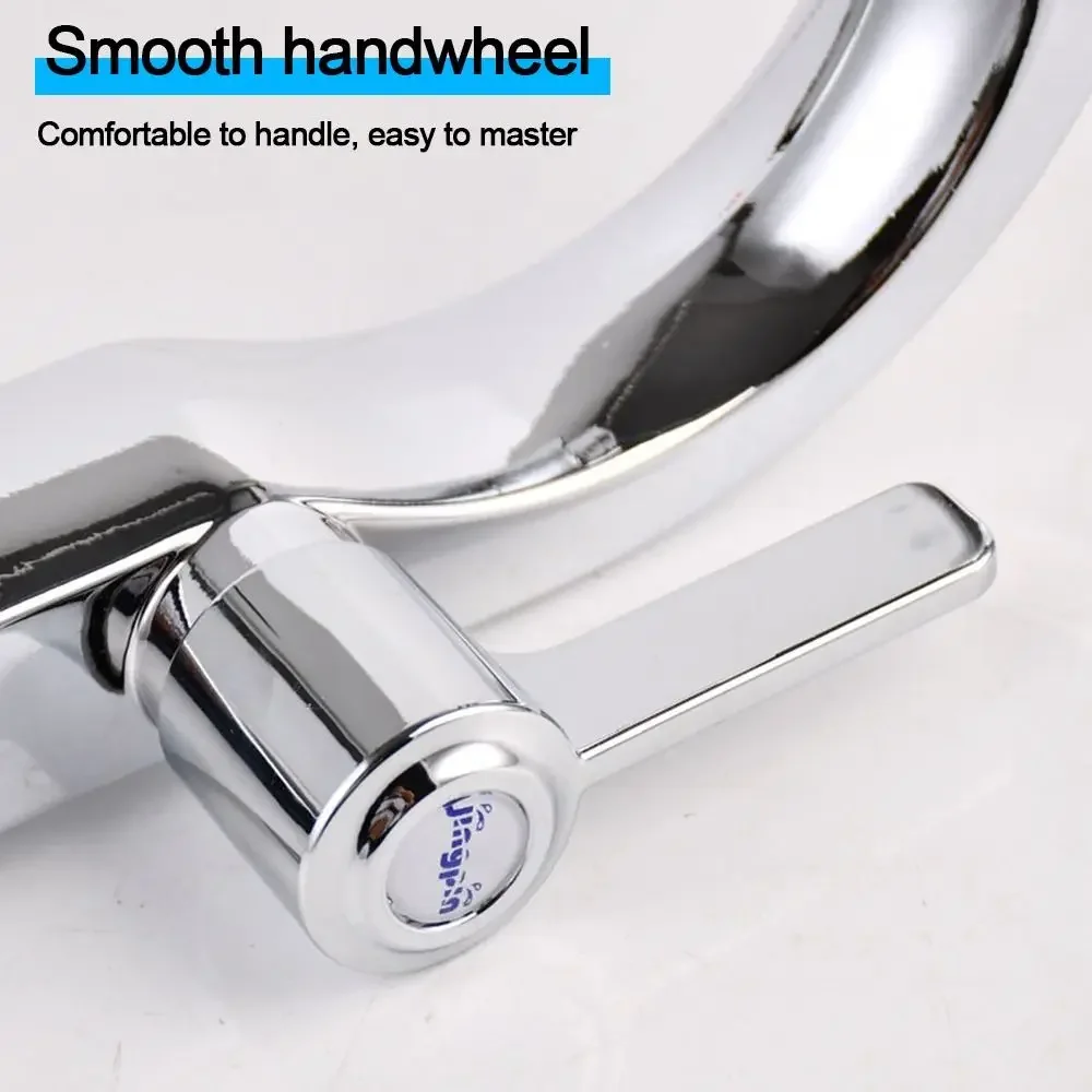 Fashion Single Cold Bathroom Taps Valve Quick Open Basin Faucet Sink Mixer Tap
